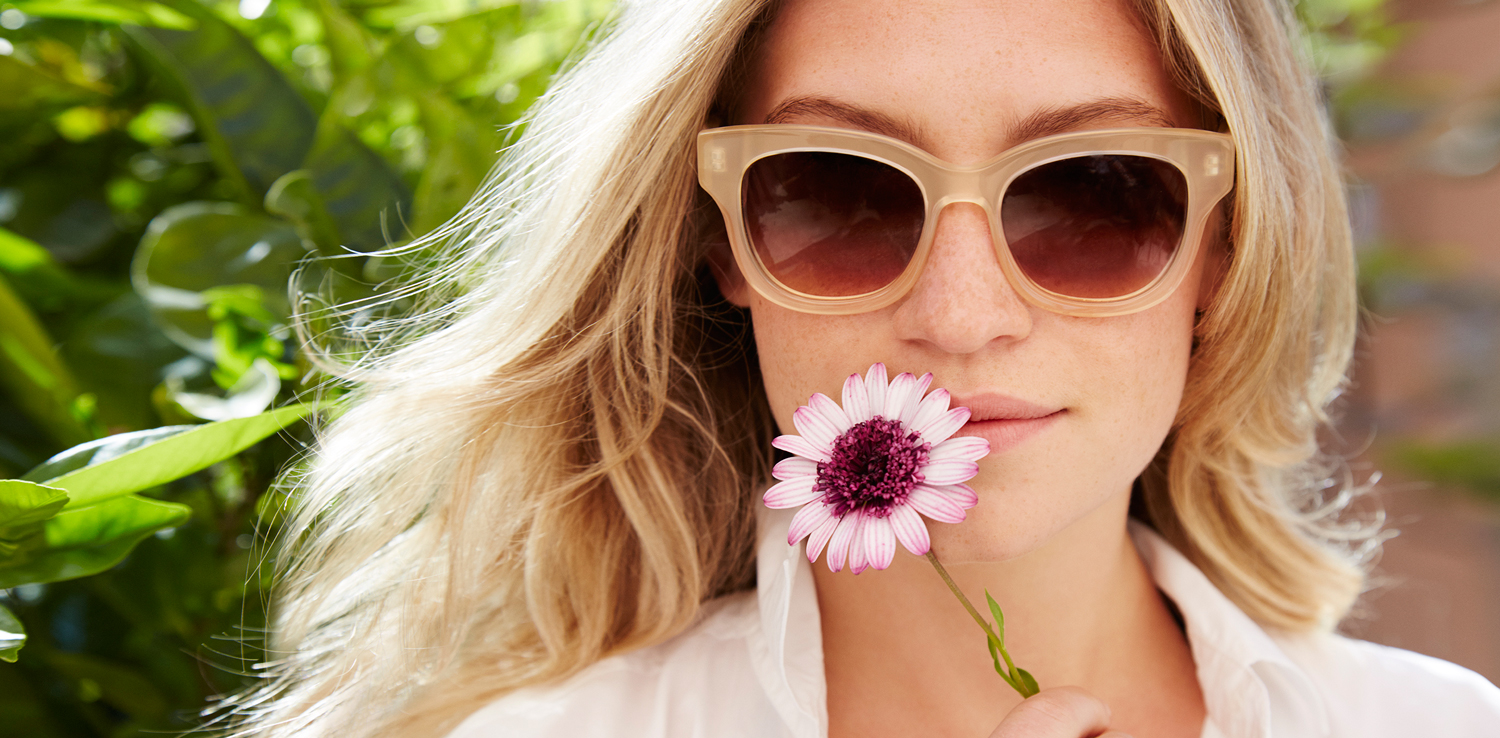 See summer. Melon in Sunglasses.